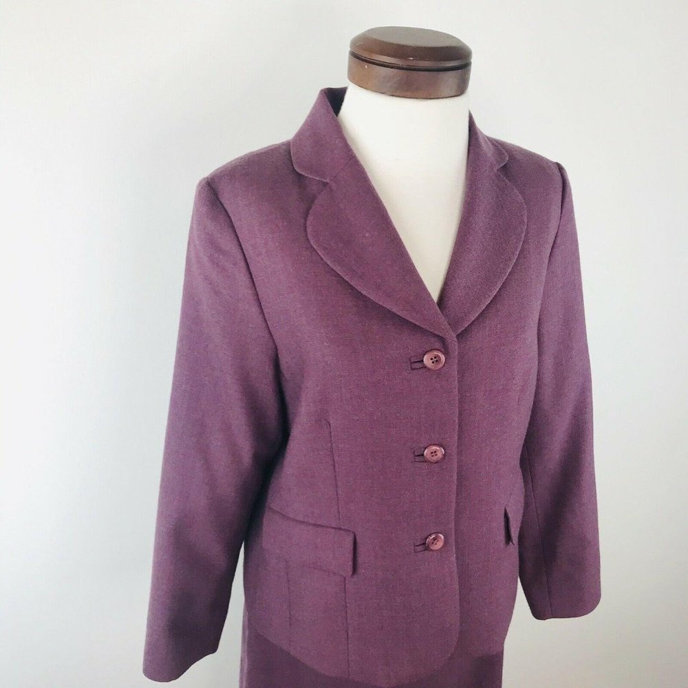 Pendleton 2-piece Purple Wool Skirt Suit  |  Women - Picture 2 of 7